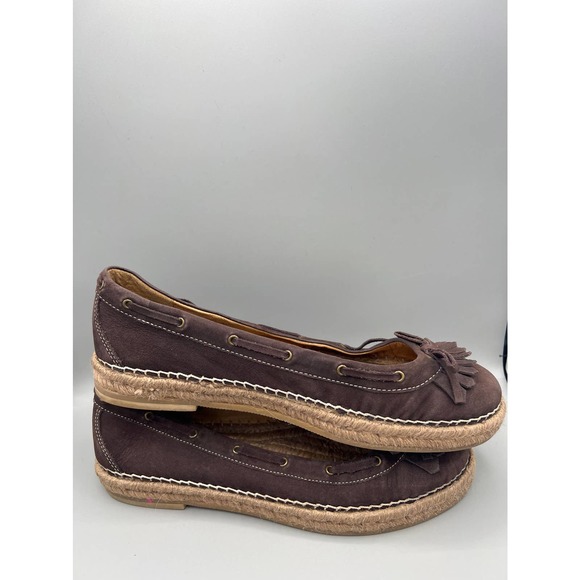 Michael Kors espadrilles leather flats Sz 7M - Picture 5 of 8